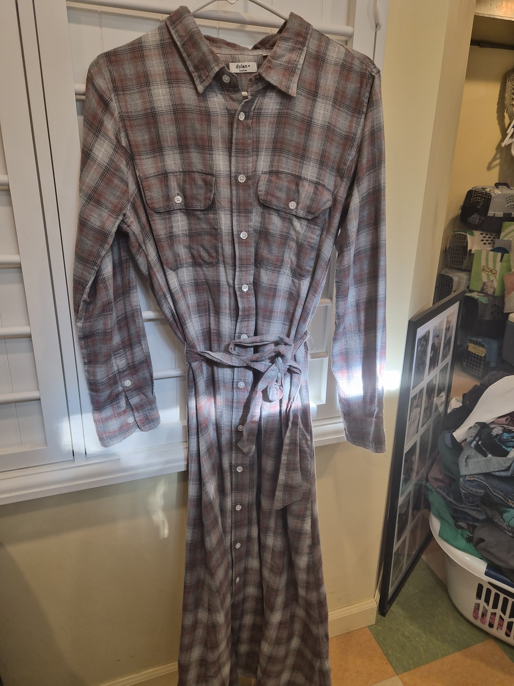 Dylan Plaid Button-Front Shirt Dess - Picture 1 of 7